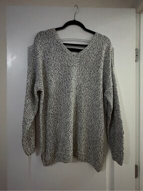 Cupcake Lightweight Sweater with back laced - Cream and Black